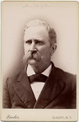 John Pierce St John (1833-1916), amerikanischer Politiker, 8. Gouverneur von Kansas; Foto von Aaron Veeder, Albany, NY